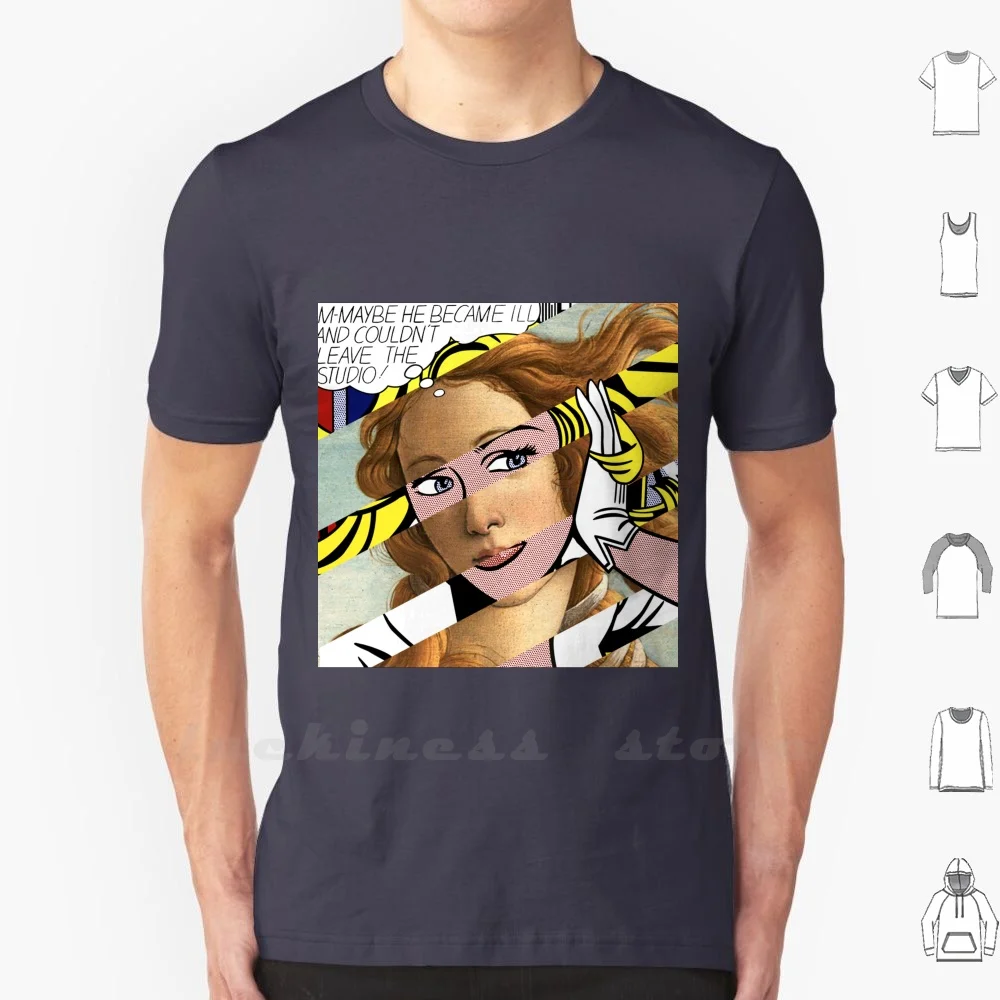 Возможно бутафория ботишеля Винус и Лихтенштейн. Футболка 100% хлопок DIY S 6xl с