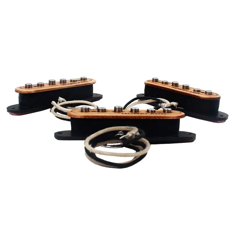 3 шт. затактовый звукосниматель с одной катушкой прочный Прайм клен Дерево Ручная