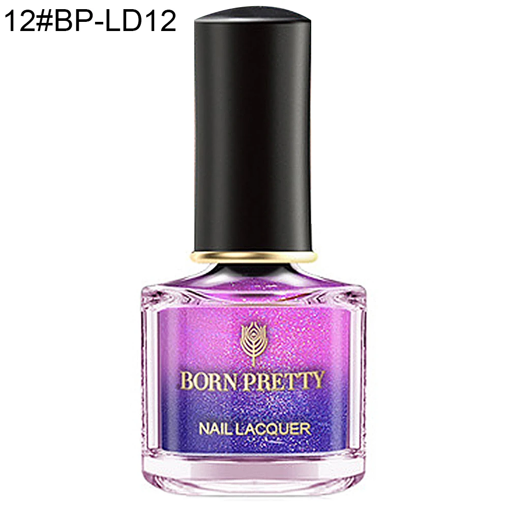 BORNPRETTY Температура Цвет изменить градиент блестящие, дизайн ногтей Гель-лак для декора ногтей Лаки, быстро сохнут, дизайнерские украшения