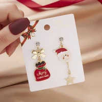 new christmas snowman bells dangle earrings for women girl creative elk snowflake tree earring christmas party 2022 jewelry gift