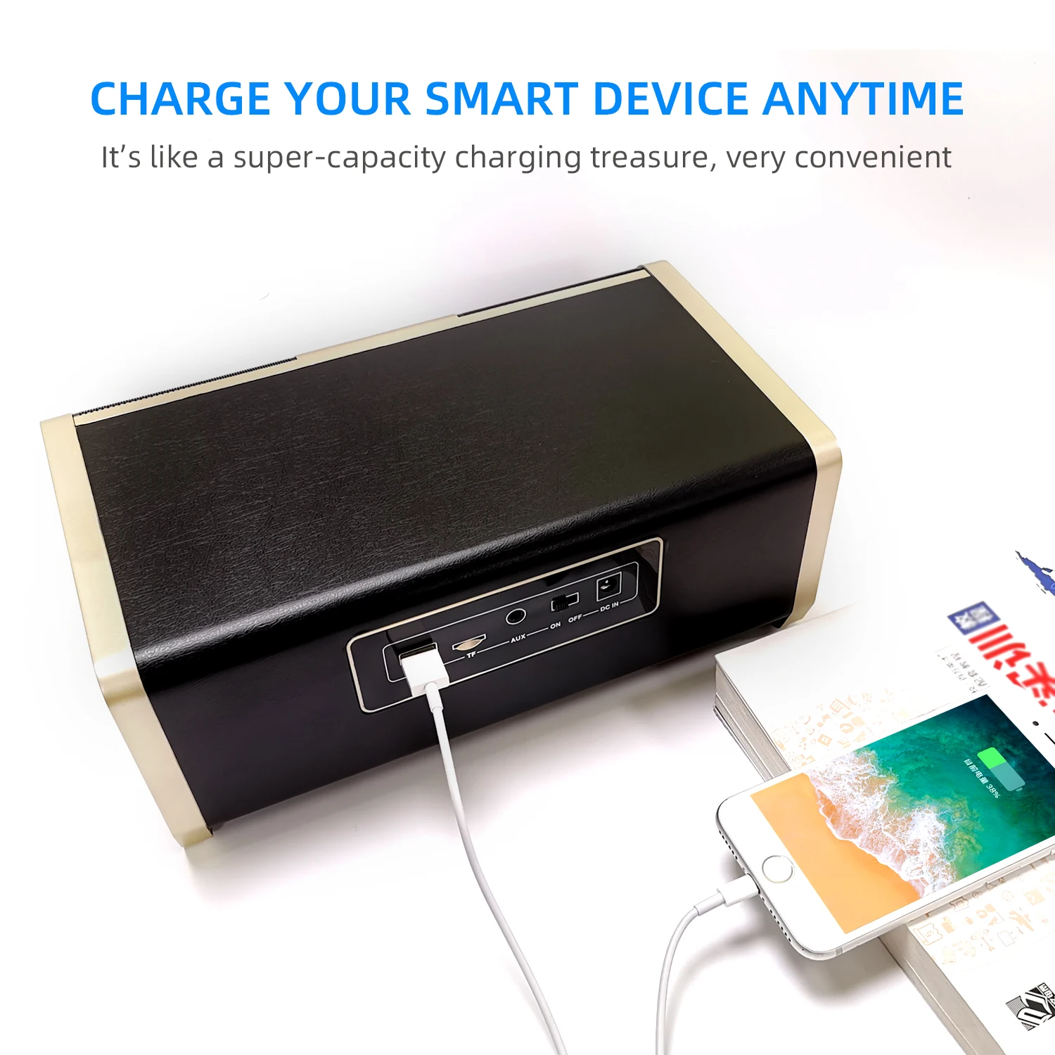KAYINUO 3D стерео Блютуз-гарнитура супер бас деревянные Bluetooth колонки телефон зарядное устройство поддержка будильник TFcard AUX U диск