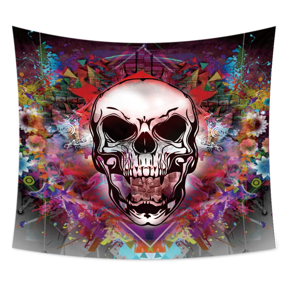 

Skull Digital Printing Tapestry Halloween Decoration Paintings Personalized Tablecloth Beach Towel Wall Hanging Tapestries