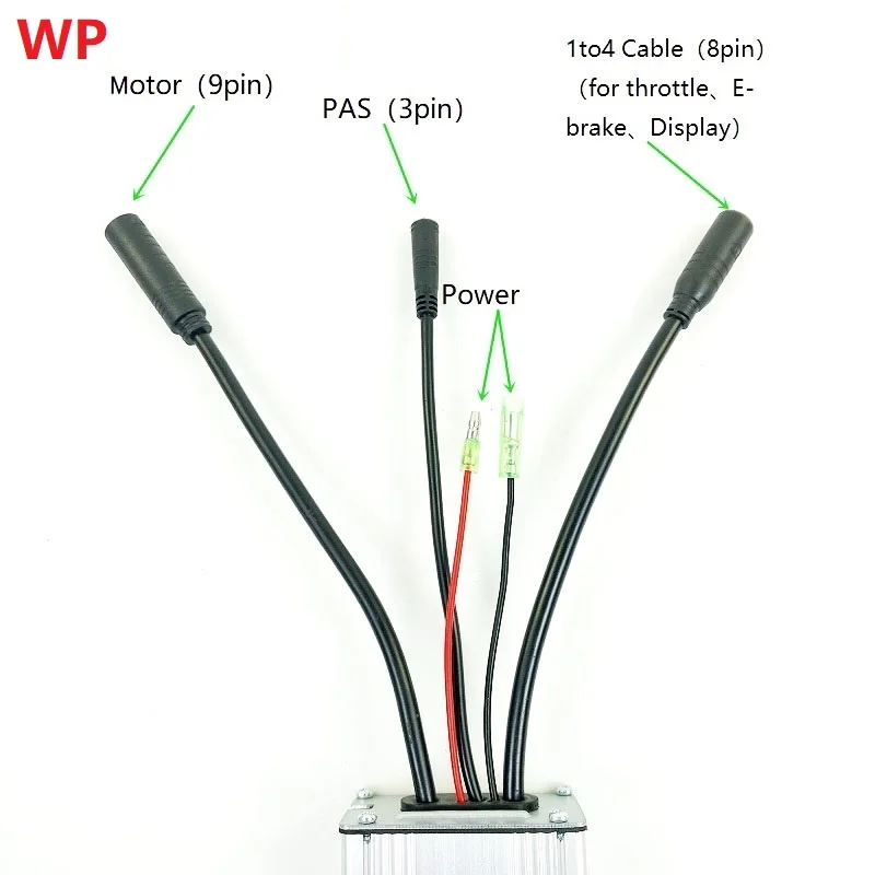 WP 36 V/48 V 22A Электрический велосипед Стандартный прямоугольную волну контроллер без светильник KT серии 500 W/750 W моторный конверсионный набор - Цвет: WP