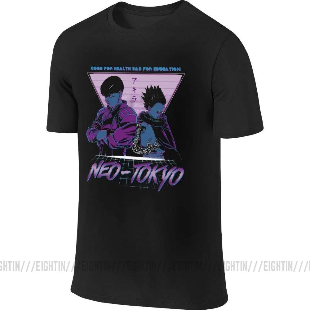 Мужская куртка Akira, футболки, манга, Kaneda, Vaporwave, спереди, сзади, две стороны, хлопок, повседневная, короткий рукав, футболка, Новое поступление, футболка