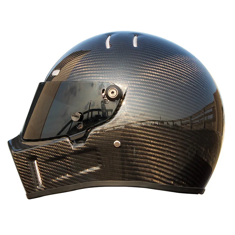 Защитный мотоциклетный шлем с полным покрытием углеродное волокно дорожный