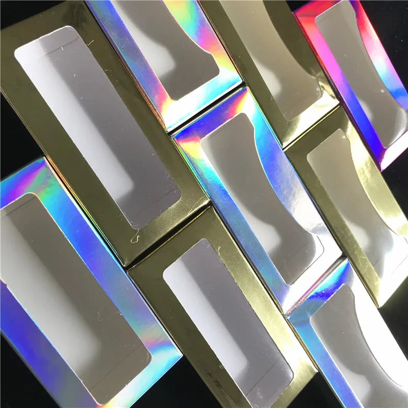

10/50/100 Piece Wholesale Bulk False Eyelashes Packaging Paper Boxes Rectangle Various Color Lash Package Box makeup free logo