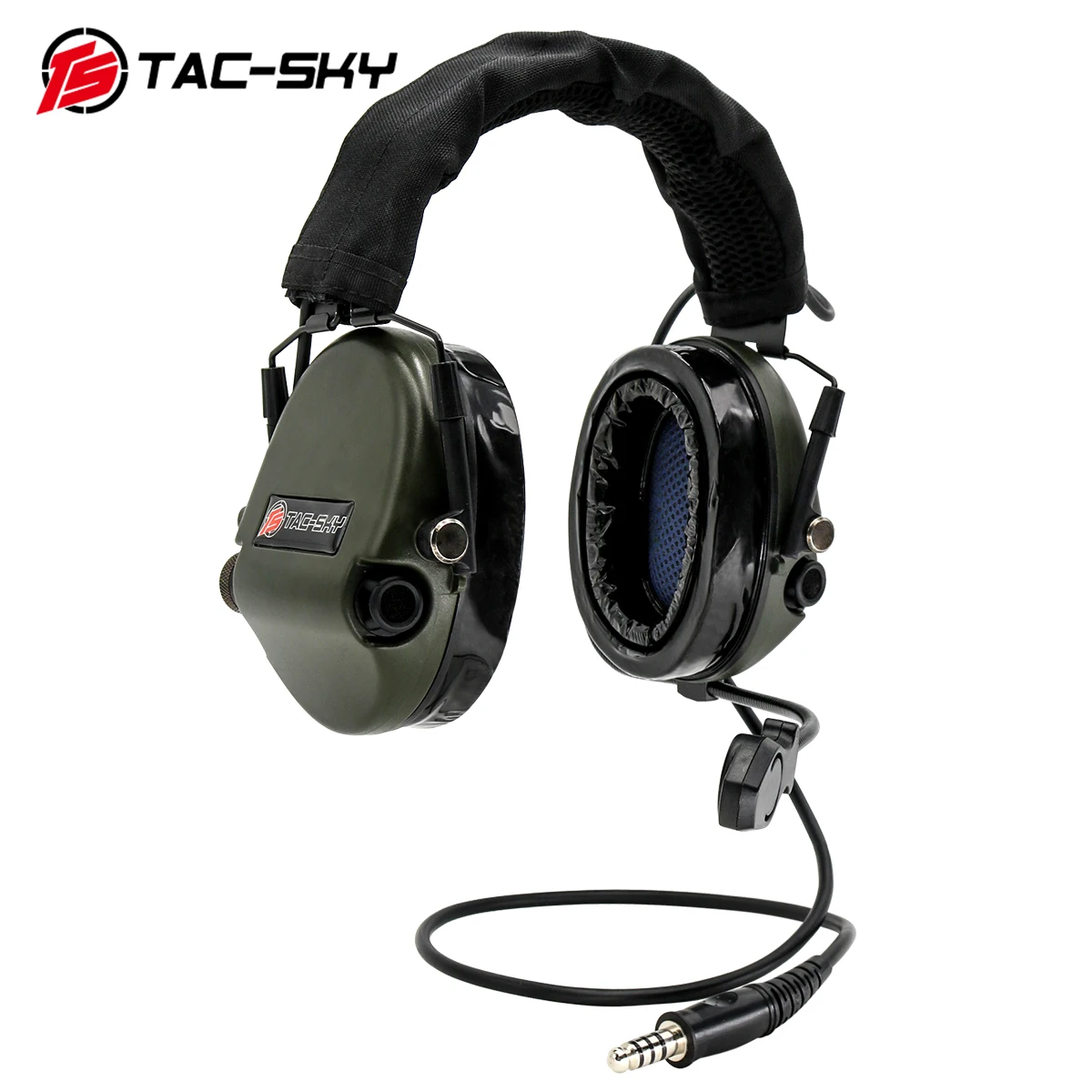 TAC-SKY TEA Hi-Threat Tier 1 Silicone Earmuffs Edition Outdoor Sports Noise Reduction Pickup Military Tactical Headset