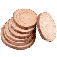 3 16cm thicken natural pine round wood slices unfinished circles with tree bark log discs diy crafts christmas party painting