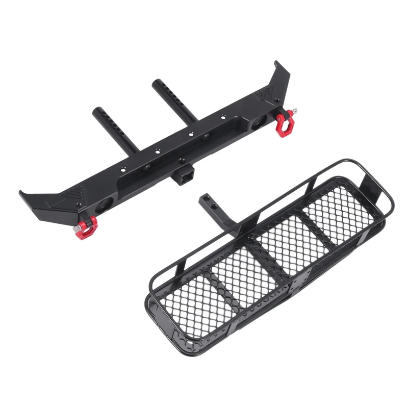 

Metal Rear Bumper & Back Hitch Carrier for 1/10 RC Crawler Car Axial SCX10 90046 AXI03007 Traxxas TRX4 Upgrade Parts