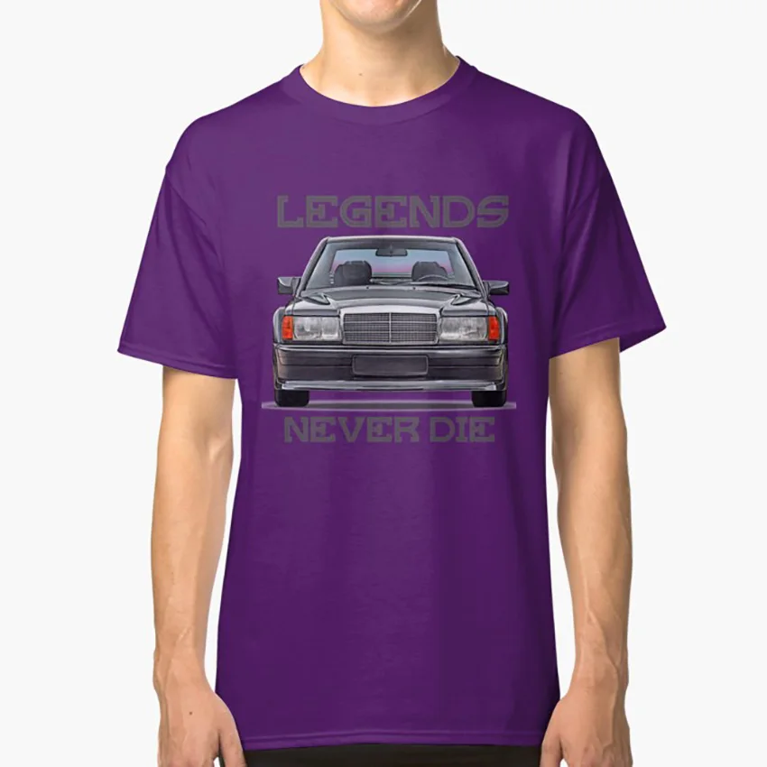 Футболка W201 Legends Never Die 190 e 190e mercedes evo 190evo w201 evo w201 w 201 w201 подарок w201 - Цвет: Фиолетовый