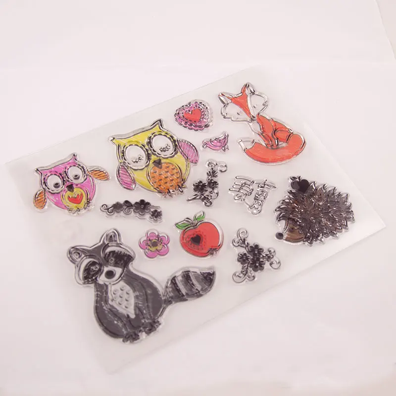 Печать силиконовые прозрачные штампы для скрапбукинга Совы Сделай Сам бумажный