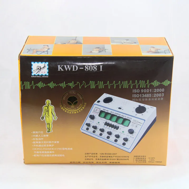 Электростимулятор иглоукалывания KWD808I 6 выходных пластырей Электронный Массажер Уход за D-1A стимулятор иглоукалывания машина KWD-808 I
