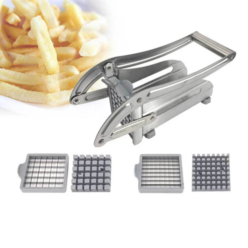 

Stainless Steel Potato Chipper Vegetable and French Fry Cutter French Fry Chips Cutter Slicer Chopper