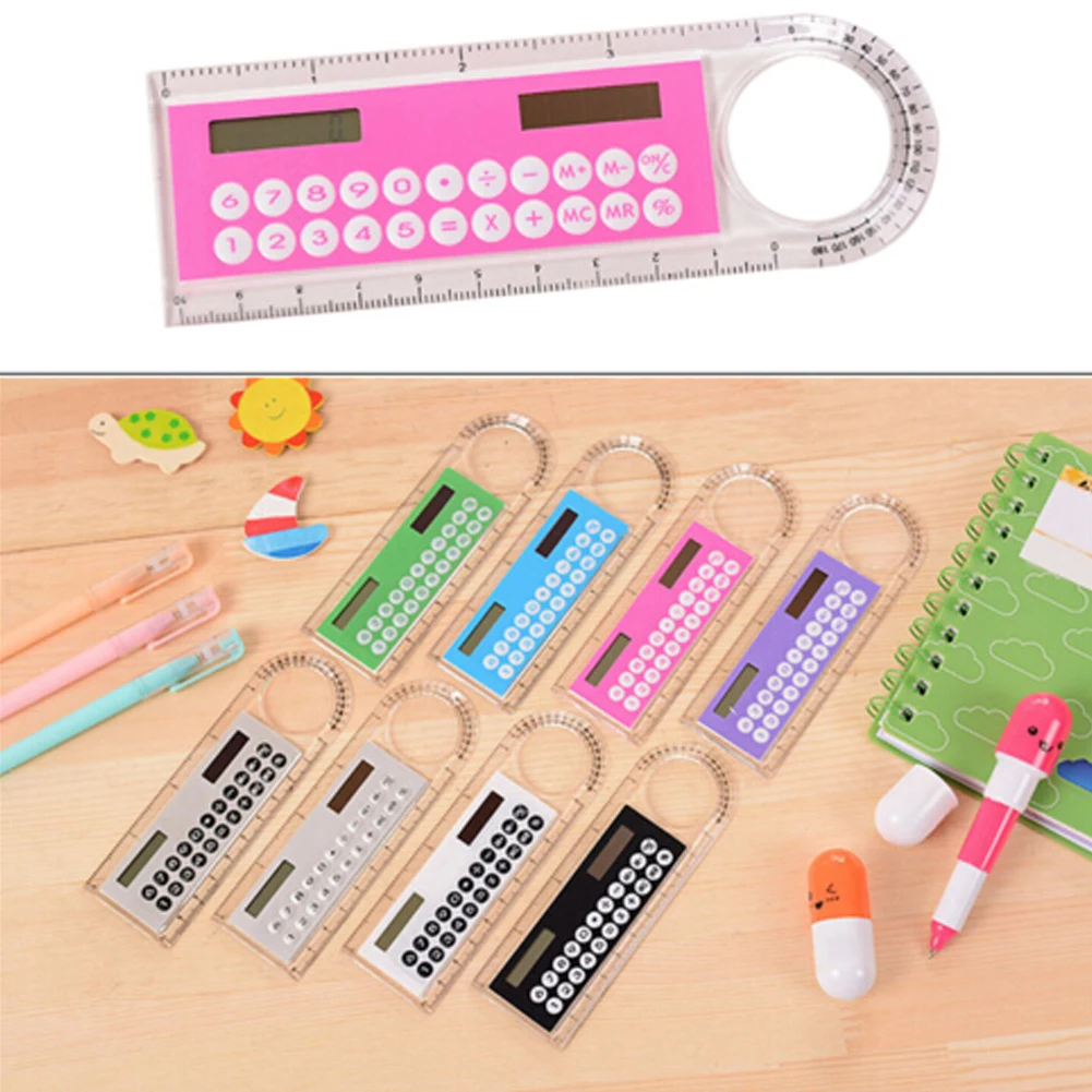 Линейка 10 см многофункциональный калькулятор мини портативная арифметическая