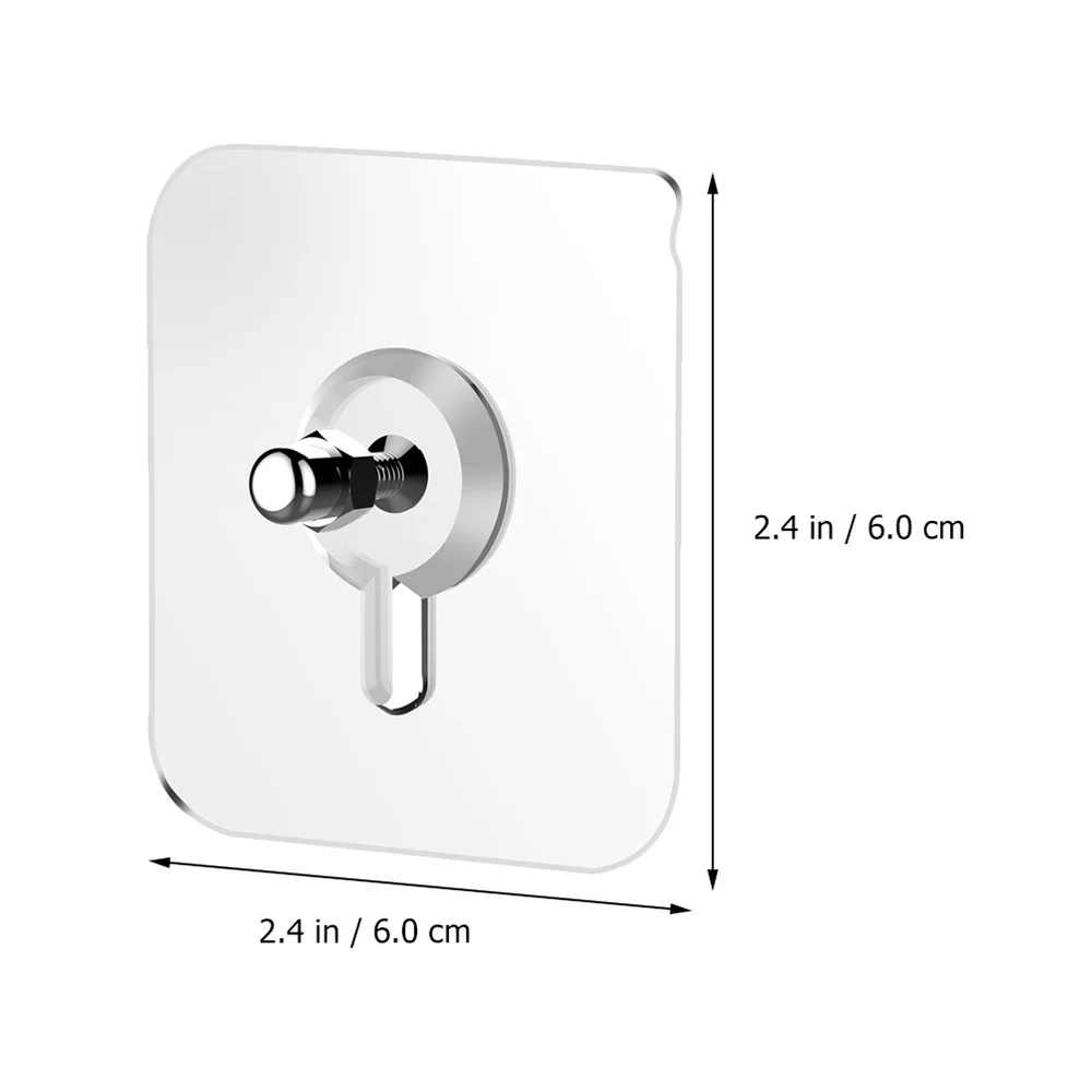 

10pcs Adhesive Hooks Self-adhesive Hooks Adhesive Pads Wall Screw Stickers