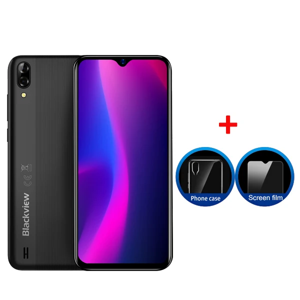 A60 Black Kit Blackview A60 смартфон четырехъядерный Android 8,1 4080mAh Мобильный телефон 1GB+ 16GB 6,1 дюймов 19,2: 9 экран Двойная камера 3g мобильный телефон - Цвет: A60 Black Kit