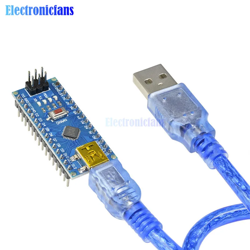 Плата микроконтроллера Nano V3.0 3 0 ATmega328 ATmega328P плата CH340 для Arduino сменный USB кабель