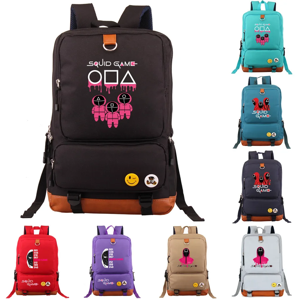 

Squid Game Backpack Cosplay Bookbag Unisex Students Bag School Mochila