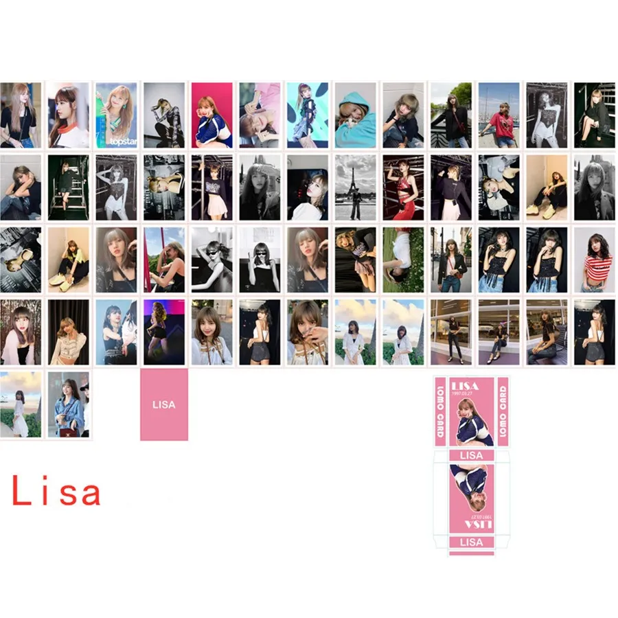 Kpop Blackpink членов альбом бумага Lomo фото карты Дженни Jisoo HD Фотокарта Blink коллективные карты