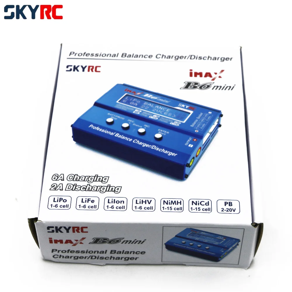 Фото SKYRC Imax Mini B6 60 Вт максимальное балансирующее зарядное устройство/разряд для LiPo/LiFe/LiIon/NiMH/NiCd батареи для радиоуправляемого автомобиля лодки пе... №5