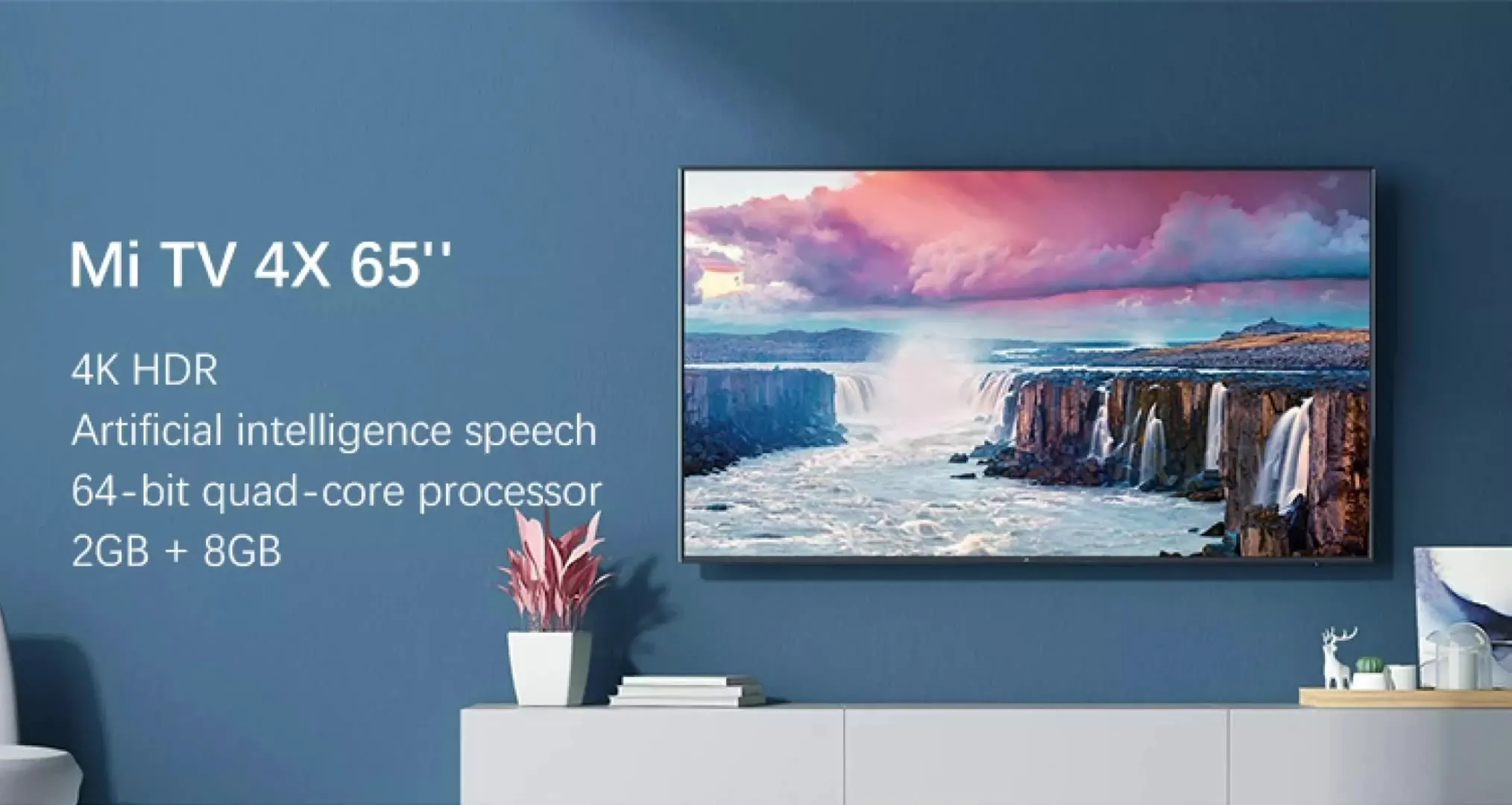 

Original Xiaomi Full Screen TV 4X 65 Inch 4K Ultra UHD 3840*2160 Chinese Version Smart TV Remote Control 65 Inch Media Player