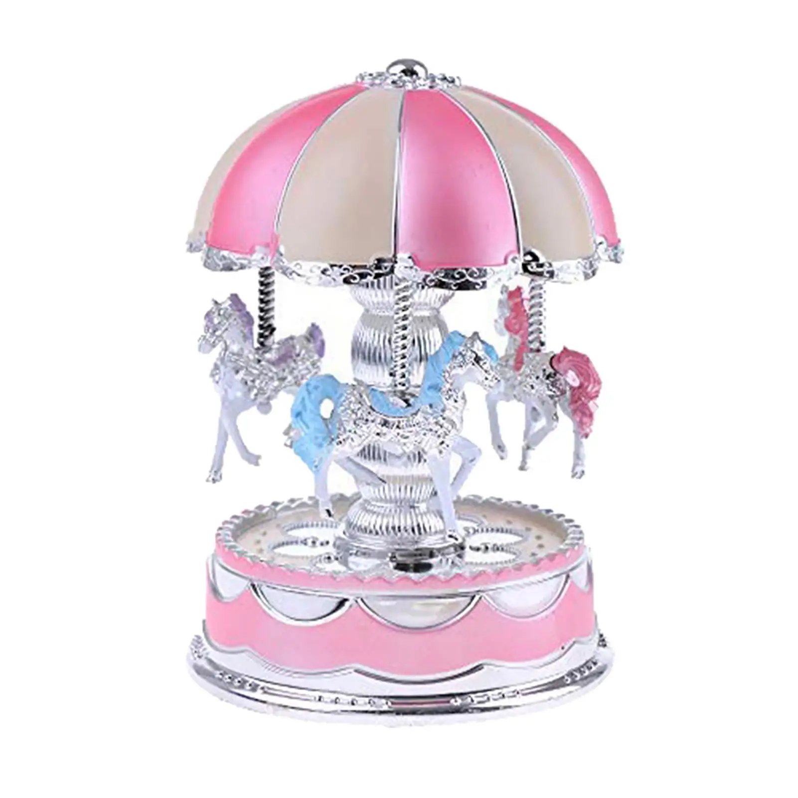 

HOT SALES！！！New Arrival Carousel Cartoon Horses LED Music Box Birthday Present Ornament Decoration Toy Wholesale Dropshipping