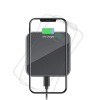 15w wireless pad charger with toughened glass mirror super light thin panel fast charger type c for appleandroidhuawei