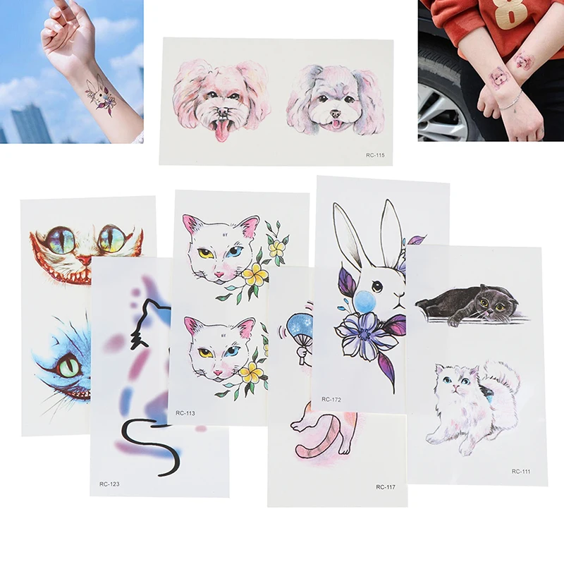 1/5pcs 3D Spider Halloween Tattoo Water Transfer Flash Tatoo Fake Tattoo Waterproof Temporary Tattoo Sticker For Men Women