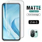 2 в 1 матовая Гидрогелевая пленка для Xiaomi Mi 11 11T 11i Lite Pro Ultra 5G 4G, защита экрана, мягкая стеклянная Защитная пленка для объектива камеры