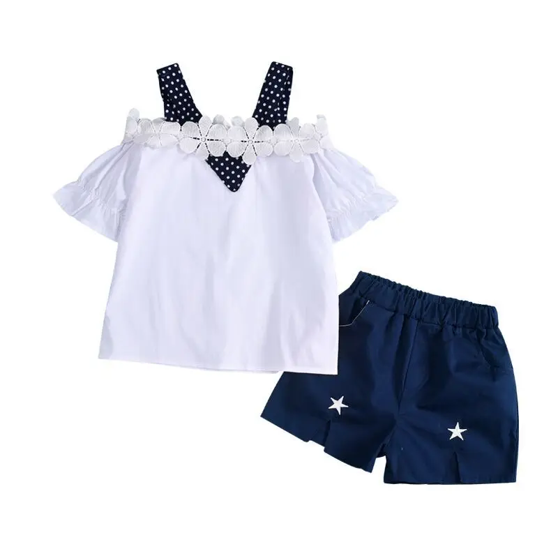 

Girls clothes set summer shorts 2-piece set