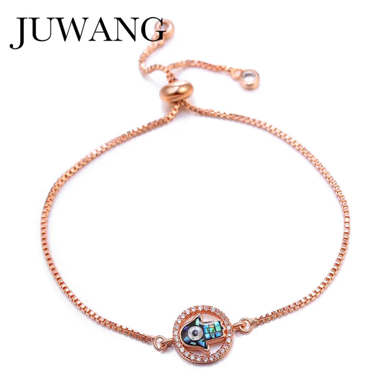 JUWANG новые модные браслеты с цепочкой от сглаза для женщин и девушек AAA кубический