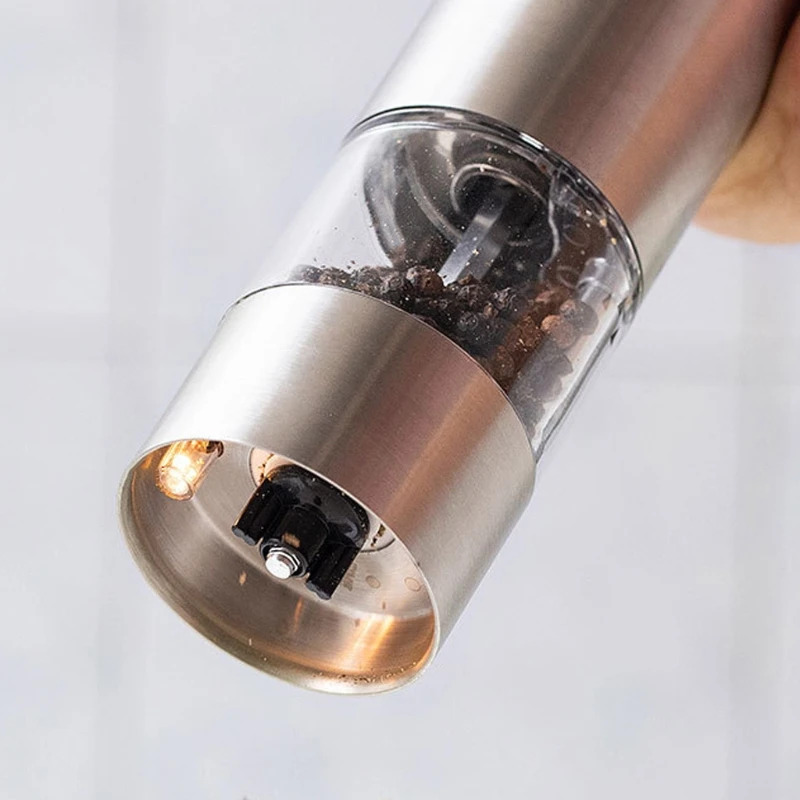 

Pepper Grinder With Stand Ceramic Grinders With Lights And Adjustable Coarseness