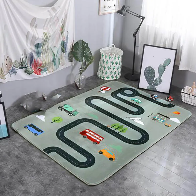 BXX022L Детский игровой коврик для малышей, детский коврик для ползания, ковер с рисунком животных, детский коврик с бархатистой поверхностью, Нескользящие аксессуары для комнаты BXX022 - Цвет: BXX022L