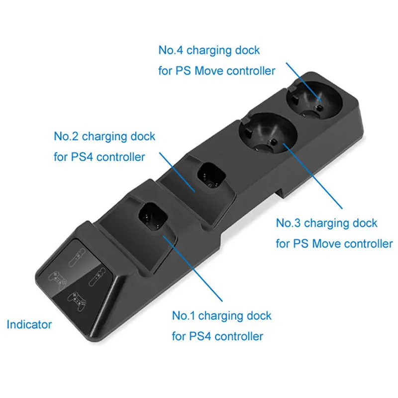 Для PS4/Slim/Pro двойной контроллер зарядная док-станция PS Move зарядное устройство