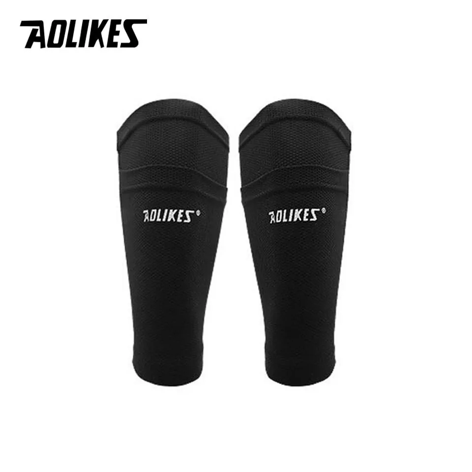 Black AOLIKES 1 пара футбольные Защитные носки щитки с карманом для Футбольные Щитки на голень наколенник поддержка взрослых поддержка икр носок - Цвет: Black