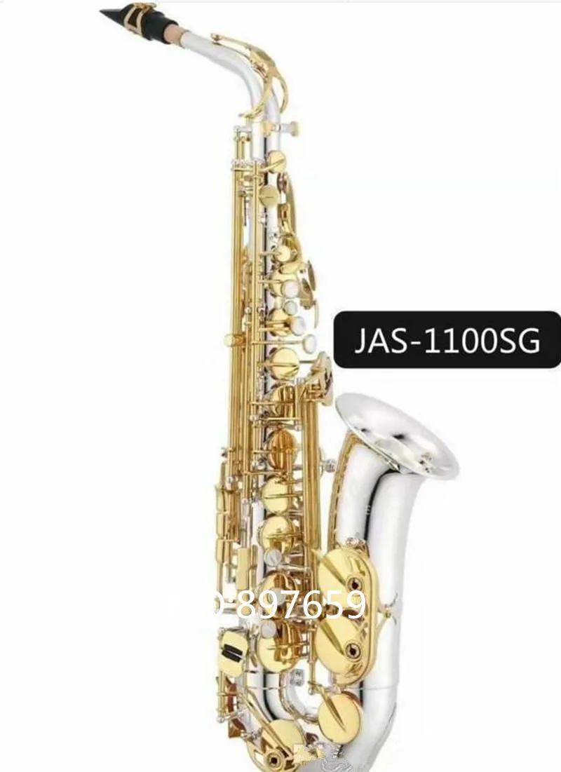 

Jupiter JAS-1100SG Alto Saxophone Eb Tune Brass Musical Instrument Nickel Silver Plated Body Lacquer Gold Key Sax with Case