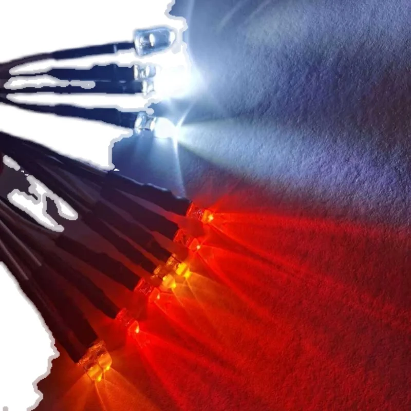 MN-piezas de repuesto para coche teledirigido MN86K MN86KS G500, Gran G, l&aacute;mpara de grupo de luz modificada, LED, 3MM, 5MM, blanco, rojo, amarillo-2