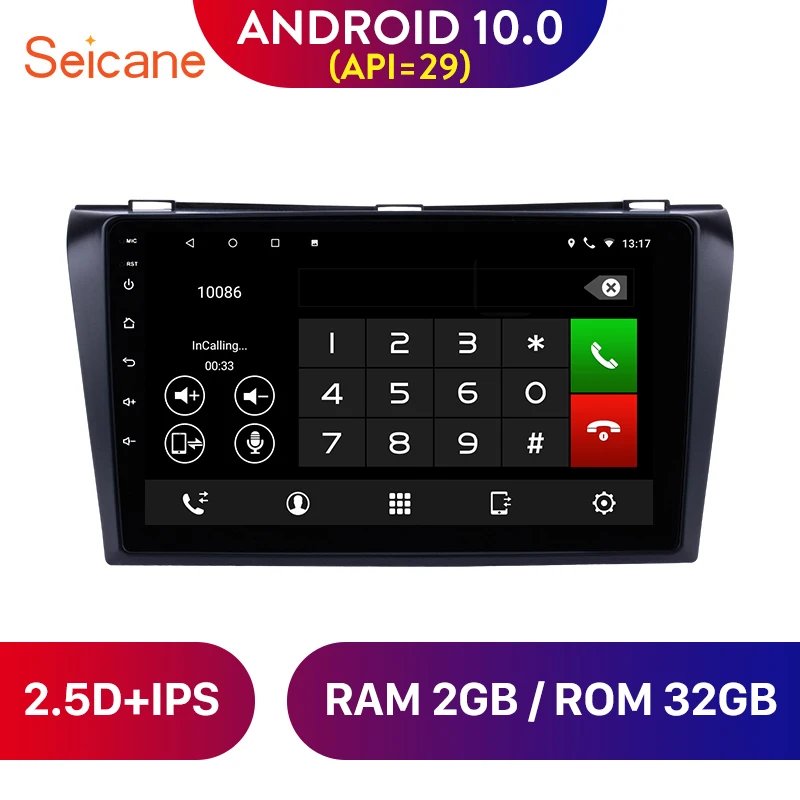 Автомагнитола Seicane с ПЗУ 32 ГБ Android 10 0 для Mazda 3 bk 2004-2013 Mazda3 радио GPS плеер поддержкой
