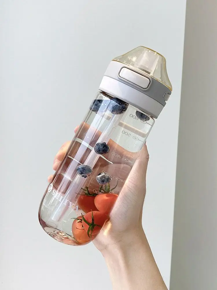 Портативная Прозрачная Чашка 500 мл/650 мл с замком в виде весы чашка простом стиле