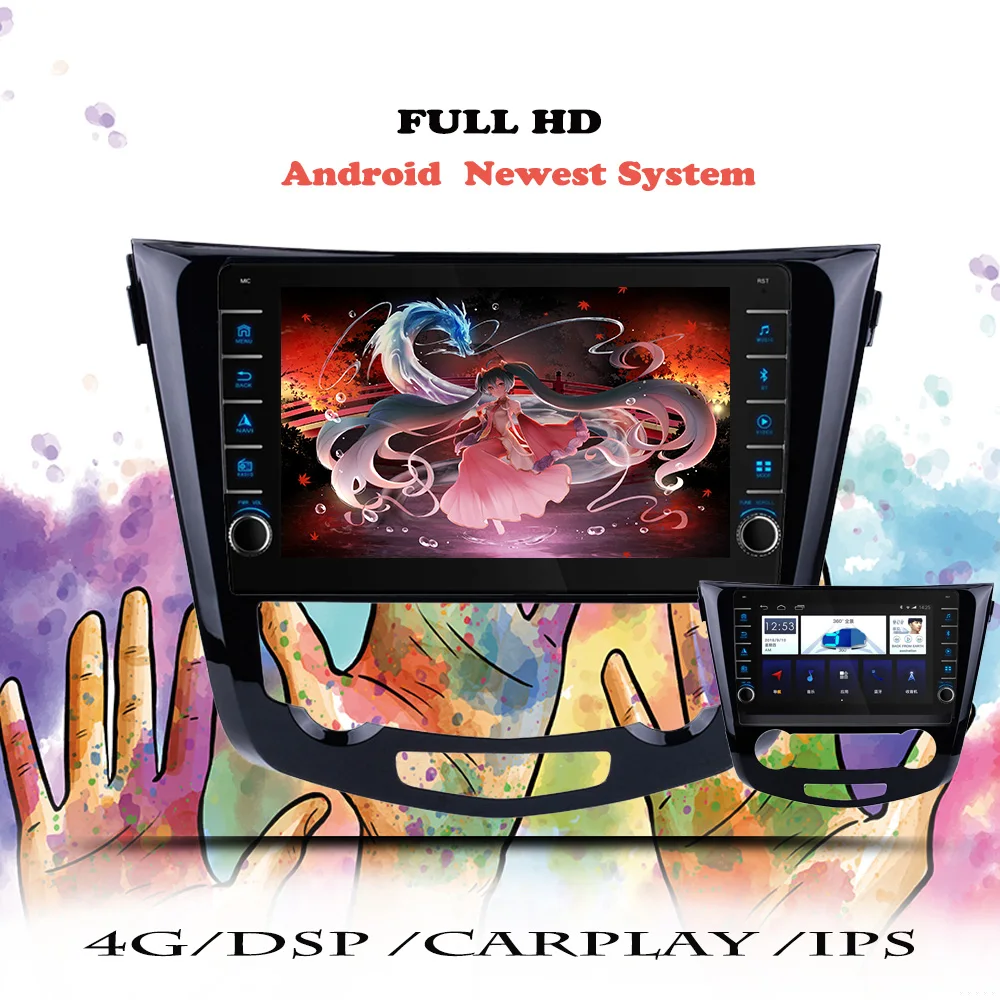 

Автомагнитола на Android 10,0, мультимедийный видеоплеер для Nissan X-Trail xtrail 3 T32 2013-2017 Qashqai 2 J11, GPS-навигация, 2 din, DVD