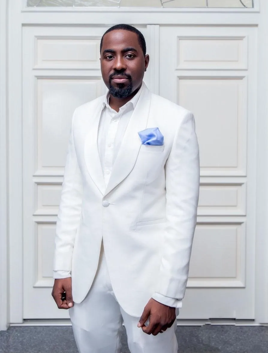 YiMinpwp белые свадебные костюмы для мужчин шаль с отворотом одна пуговица