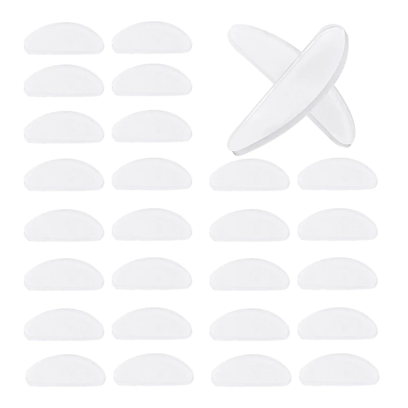 

18 Pairs Eyeglasses Nose Pads Glasses Adhesive Silicone Anti-Slip Nosepads for Eyeglass Glasses Sunglasses (Transparent, 1.5Mm)
