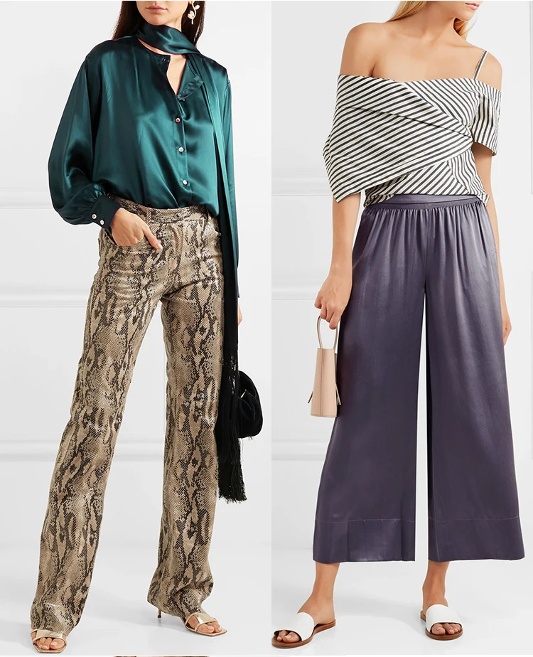 Пурпурно-серая искусственная шелковая ацетатная атласная ткань для шитья