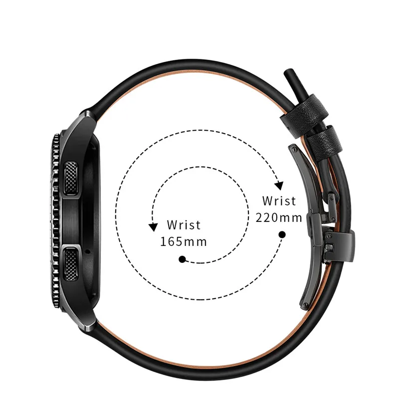 Высокое Качество Бабочка застежка кожа 22 мм ремешок для samsung Galaxy Watch 46 S3 браслет