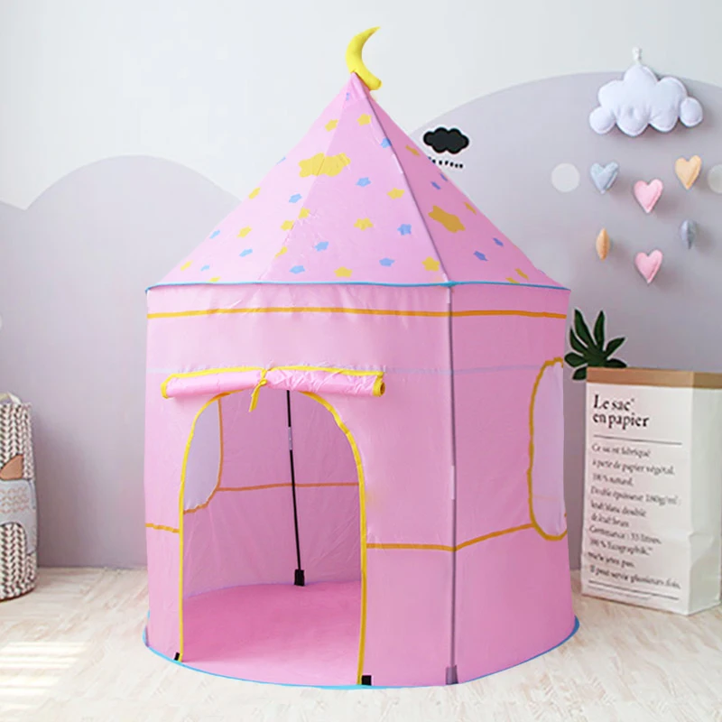 Children's Tent Foldable Tipi For Kids Baby Play House Wigwam Princess Castle Teepee Hang Flag Room Toy | Игрушки и хобби