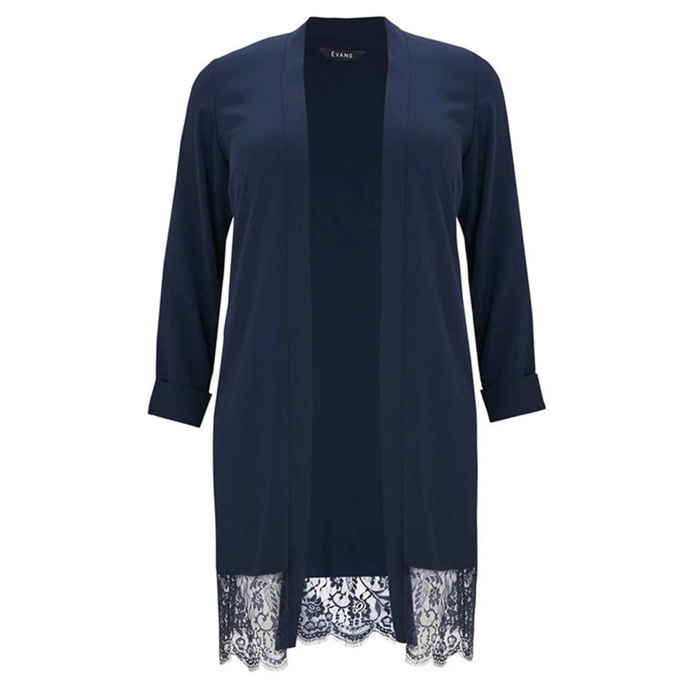 Женская верхняя одежда больших размеров элегантная с длинными рукавами и