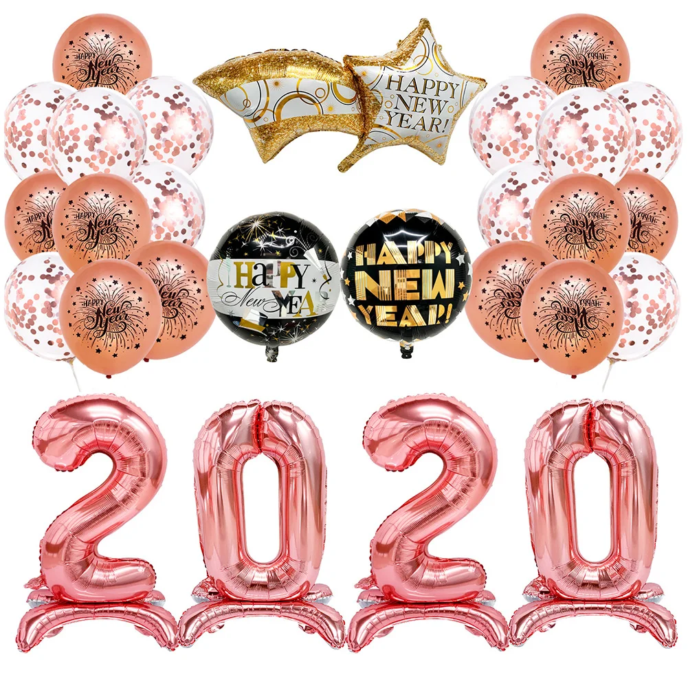 Самодельные вечерние принадлежности для отелей 2020 бар праздничный шар из фольги