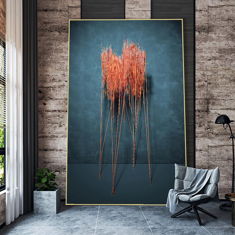 

Zq скандинавский абстрактный коридор декоративная роспись Настенная роспись гостиная коридор Концевая подвесная живопись напольная живоп...