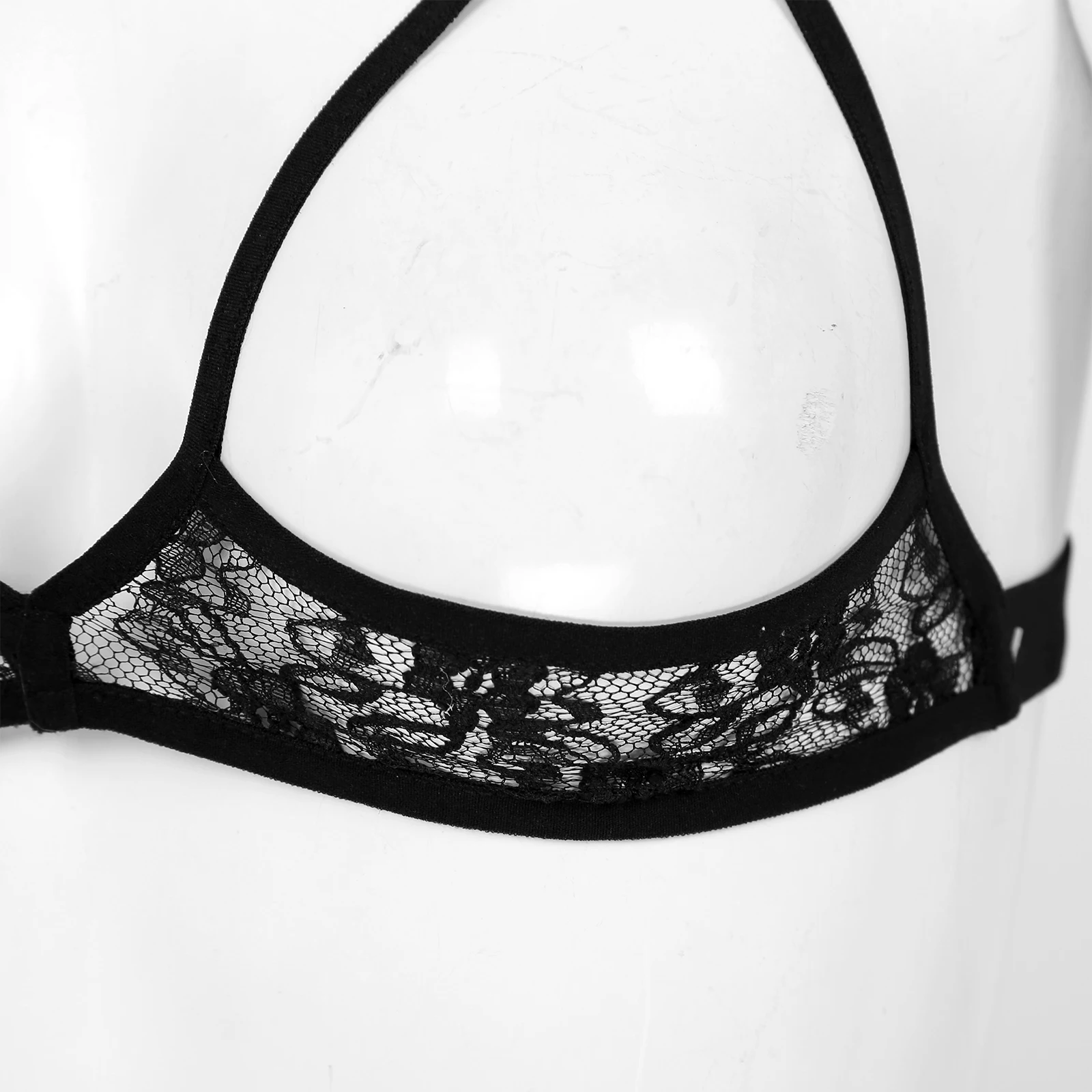 # S-XXXXL женский прозрачный бюстгальтер с открытой чашкой без косточек