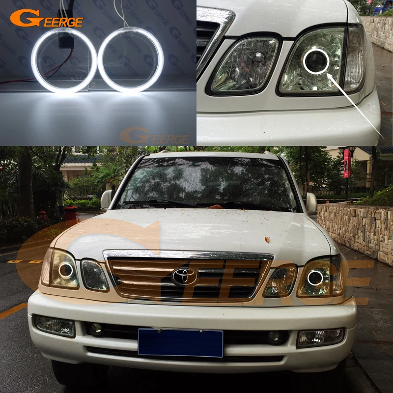 Для Toyota Land Cruiser Cygnus 2005 2006 2007 (Япония) отличные ультра яркие CCFL ангельские глазки Halo